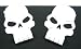 White Acrylic Skull Cufflinks w/Gift Box
