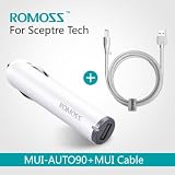 Universal Portable USB Car Charger with Charging Cable 90w/Power Supply for Laptop SCEPTRE TECH SoundX 6600 Series, SoundX 6900 Series, SoundX S5500 Series, SoundX S6600 Series, SoundX S6900 Series, SoundX S8400 Series,TS-Series TS30W