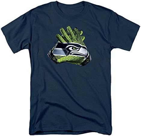 Famous Panda Seattle Seahawks Shirt Players Gloves T-shirt(4XL, Navy)