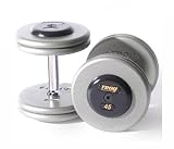 Troy Barbell HFD-125R Grey Troy Pro-Style Cast dumbbells - Rubber endcaps - 125 lbs.