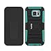 Samsung Galaxy S6 Edge Case, Cellto **Triple Layer** [Kickstand] Combo Holster Cover [Heavy Duty Rugged] Kickstand and Locking Belt Swivel Clip (Mint)