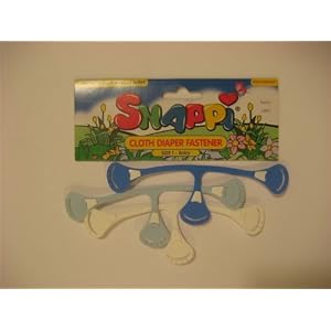 Snappi Cloth Diaper Fasteners - Pack of 3 (Light Blue, Bright Blue, White)
