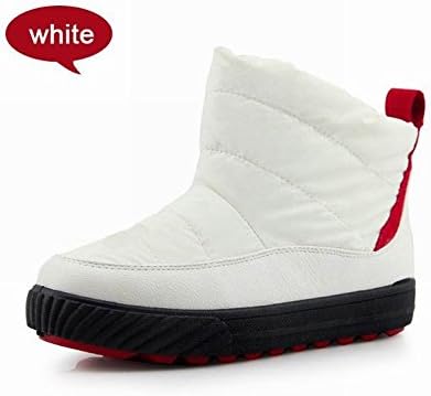 Winter Boots Women Warm Boots Short Ankle Snow Boots Winter Boots Womens Waterproof Warm Shoes. (8.5, White)