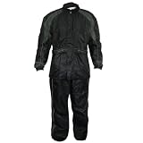 Xelement Mens Armored Black Two-Piece Armored Rainsuit - Size : Medium
