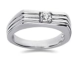 0.25 CTW Men's Diamond Ring in 14K White Gold