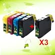 15 x Office BX305F alta qualit�� compatibile stampante inchiostro cartucces - 3 x BCMY set + 3 x Black T1295 (Also compatibile with Stylus SX235W, SX420W, SX425W, SX435W, SX445W, SX525WD, SX535WD, SX620FW, and Office B42WD, BX305F, BX305FW, BX305FW Plus, BX320FW, BX525WD, BX535WD, BX625FWD, BX630FW, BX635FWD, BX925FWD, BX935FWD and WorkForce WF-7015, WF-7515, WF-7525) by Printing Pleasure PREMIUM Products