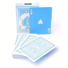 Bicycle Cards Poker Size Reverse Printed Pastel Blue