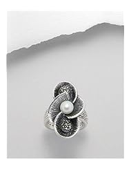 Fresh Water Pearls Ring In 92.5 Sterling Silver