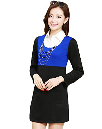 (ディーコッテ)D'Kotte バイカラー 長袖 ショート ワンピース タイト きれいめ 大人 レディース ワンピ neax154