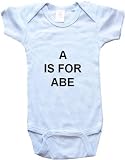 A IS FOR ABE - Name-series - White or Blue Onesie / Baby T-shirt