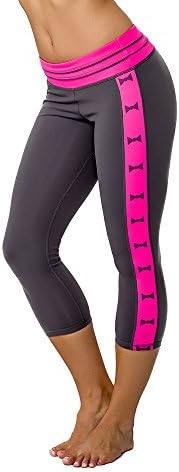 Devon Maryn Women's Bows to Toes Yoga Capris Large Grey