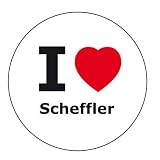 Produkt-Bild: I love Scheffler Aufkleber - 6 cm Durchmesser