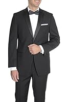 Calvin Klein Slim Fit Solid Black Two Button Tuxedo Tux Suit