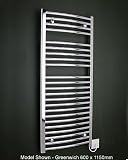 Greenwich 600mm x 770mm Curved Electric Heated Towel Rail
