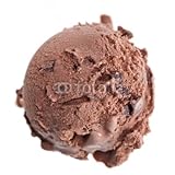 Wallmonkeys Peel and Stick Wall Decals - A Scoop of Chocolate Ice Cream from the Top on White Background - 48