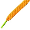 Mr. Lacy Flatties Laces - Bright Orange/Neon Green Tip