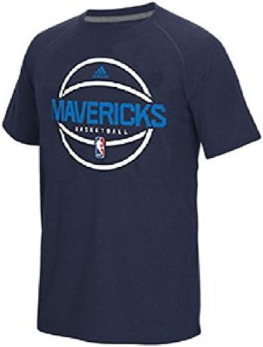 Dallas Mavericks Adidas Slimmer Fit On-Court Navy Pre-Game Ultimate Synthetic Short Sleeve T Shirt (L=40/42)