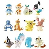 Pokemon Mini Plush Diamond and Pearl Case of 12 Plushies (Piplup, Chimchar, Turtwig, Chatot, Croagunk, Buizel, Pikachu, Buneary, Starly, Pachirisu, Wobbuffet & Meowth)