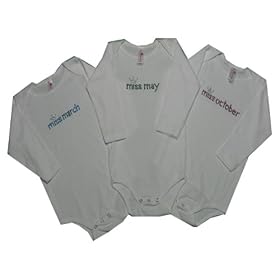 Smartee Pants Clothing - Miss Month Rhinestone Onesies