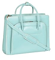 McKleinUSA Lake Forest 94338 W Series Italian Leather Ladies Briefcase (Aqua Blue)