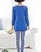 MagicGo Big Girl's Striped Letter Printed Nightgown Set Casual Crew Neck Pajamas