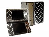 Nintendo DSi XL Color Skin - NEW - SILVER DIAMOND PLATE MIRROR system skins faceplate decal mod