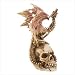 SKELETAL DRAGON AND SKULL FIGURINE HALLOWEEN DECOR