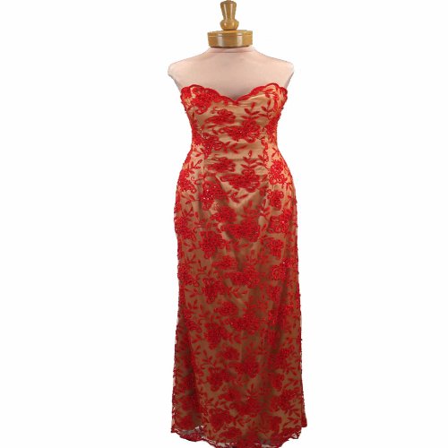 Formal Evening Gown. Lace Strapless Dress for Prom - Party - Wedding by Sean Collection (338)