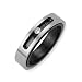 Dual Layer Stainless Steel Cubic Zirconia "Forever Love" Twistable 4.1mm Band Ring - Women