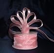 Sheer Organza Ribbon Mono Edge - 1.5" - 25 Yards (75 FT) - Pink