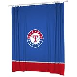 Best Quality Sidelines Shower Curtain - New York Rangers MLB /Color Bright Blue Size 72 X 72