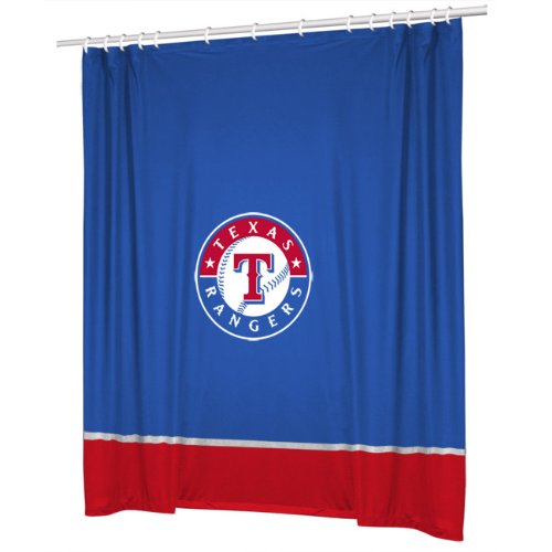 Texas Rangers Jersey Material Shower Curtain