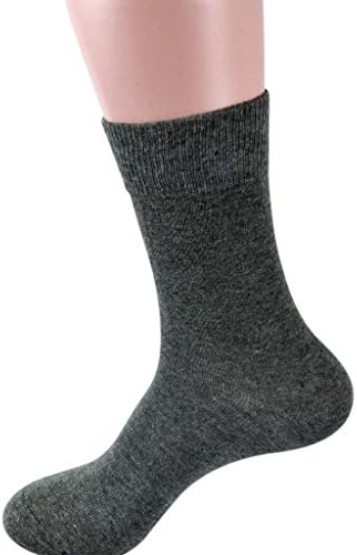 Thefirstpair Eco-Friendly Bamboo Cotton Cashmere Men's Classic Dress Trouser Crew Cotton Good Quality Men Socks Large Grey