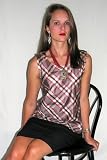 Classic Silk Tank Top - Grey Plaid - 100% Silk - Royal Silk - Small S