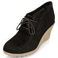 MQ23Damen stillvolle Ankle Boots Stiefeletten mit Keilabsatz MQ1222