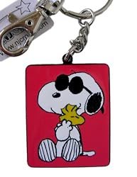 Peanuts Snoopy keyring / zipper pull - Snoopy Hugging Woodstock metal keychain