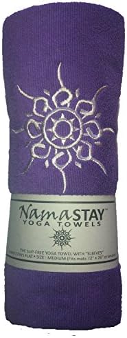 PATENTED Yoga Towel By NamaSTAY - The Only Hot Yoga Towel That Attaches To Your Mat - Never Slip Off Your Mat Again Using The Innovative Sleeves To Grip Your Yoga Mat - 100% Recyclable Microfiber