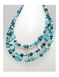Dyed Mother of Pearls Necklace In Zinc