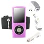 (10 Color Options) iPod Nano Silicone Case Package for 4th Generation Skin Cover + Screen Protector + Car / Home Charger / USB and Armband, Nike + Compatible