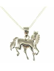 kala-isjewels - Ladies - Silver Sterling " Horse "Pendant ( 0,79" ) and Chain (16,53 " )