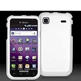 White Rubberized Snap-On Hard Skin Case Cover for Samsung Galaxy S 4G New B ....