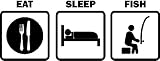 EAT SLEEP FISH CAR DECALS STICKERS FISHING VINYL GRAPHICS ITEM #2