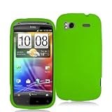 Neon Green Silicone Rubber Gel Soft Skin Case Cover for For HTC Sensation 4 ....