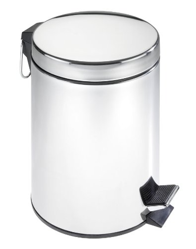 Wenko 15861100 Exclusiv Kosmetik-Treteimer - Edelstahl gl&auml;nzend, rostfrei, 5 Liter, &oslash; 23 x 30 cm