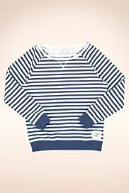 Angel Cotton Blend Raglan Sleeve Striped Sweat Top
