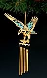 Eagle Gold Plated Swarovski Crystal Wind Chime Ornament