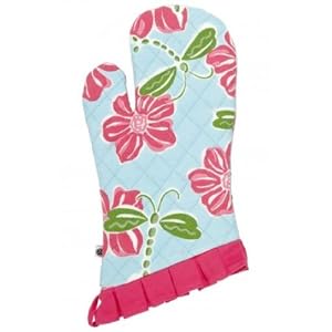 Pomegranate Inc. Oven Mitt, Set of 2, with Pleated Trim