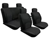 ON SALE...Univerisal Full Set Car Seat Covers Solid Black 114