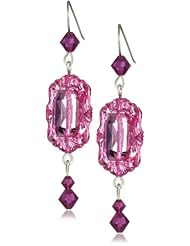 Tarina Tarantino "Iconic" Tarina Pink Lucite Frame Bead Earrings