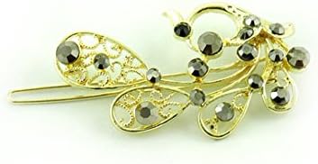 Linda Fashion Stylish Golden Hair Clip, Assorted, 12 Count